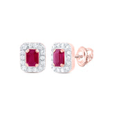 1/5CTW-DIA CN 4X3MM EM-RU NAT GEM STUD EARRING